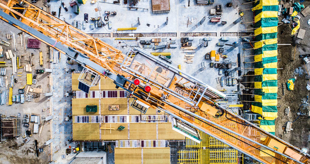 Aerial photography for construction